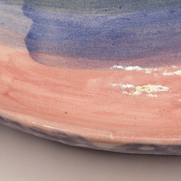 Studio Art Pottery Fish Shaped Dish Rainbow Glaze - Picture 11 of 15